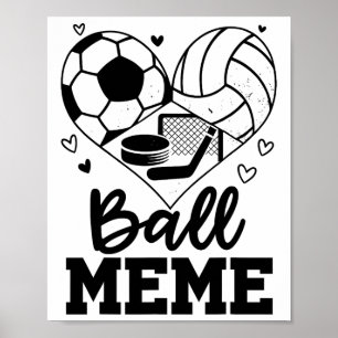 Ll Meme Voetbal Volleyll Hockey Meme Speler Poster