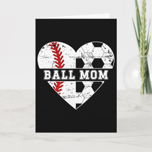 Ll Moeder Hart Voetbal Verkoop Moeder Voetbal Verk Kaart (Voorkant)