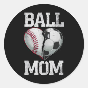 LL Mom Voetbal Verkoop Sportspel Dag Supporter Moe Ronde Sticker