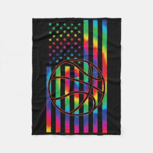 Ll Of Sketll Tie Dye Amerikaanse Vlag Sketll Sport Fleece Deken