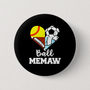 Ll Oma Grappige Voetbal Footll Zachte Volleyll Spe Ronde Button 5,7 Cm