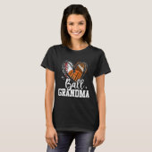 Ll Oma Verkoop Footll Sketll Hart T-shirt (Voorkant volledig)