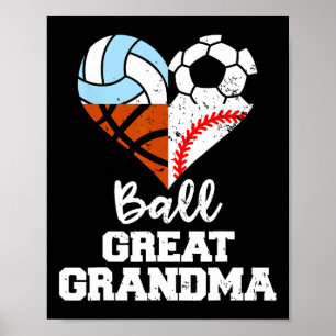 Ll Oma Voetbal Verkoop Schets Volleybal  Poster