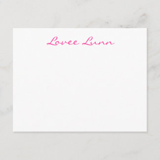 LL Signature Pattern Personalized Notecard Kaart