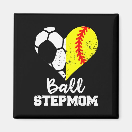 Ll Stiefmoeder Grappig Voetbal Zachte Ll Stiefmoed Magneet (Voorkant)