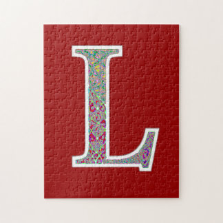 Ll verlicht monogram Jigzaag Puzzle Legpuzzel