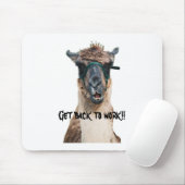 llama1, ga weer aan het werk! muismat (Met muis)