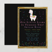 Llama 00th Fiesta Birthday Party Kaart (Voorkant / Achterkant)