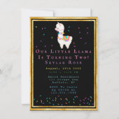 Llama 00th Fiesta Birthday Party Kaart (Voorkant)