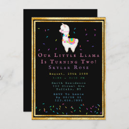 Llama 00th Fiesta Birthday Party Kaart