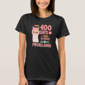 Llama 100 Days of School Gift No Probllama Teacher T-shirt (Voorkant)