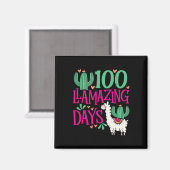 Llama 100 Llamazing Dagen van School - Schattigee Magneet (Voorkant / Achterkant)