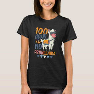 Llama 100ste dag van school 100 dagen geen Problla T-shirt