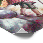 llama afbeelding Peru Poster (Hoek)