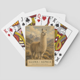 Llama Alpaca Andes ANTIQUA Pokerkaarten