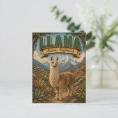 Llama Alpaca Andeshooglanden POPCUT Briefkaart (Staand voorkant)