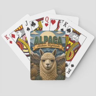 Llama Alpaca Andeshooglanden POPCUT Pokerkaarten