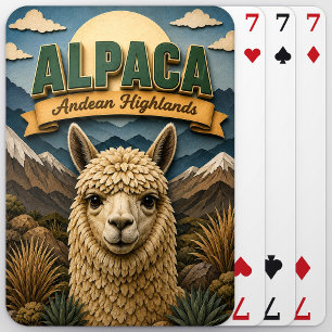 Llama Alpaca Andeshooglanden POPCUT Pokerkaarten