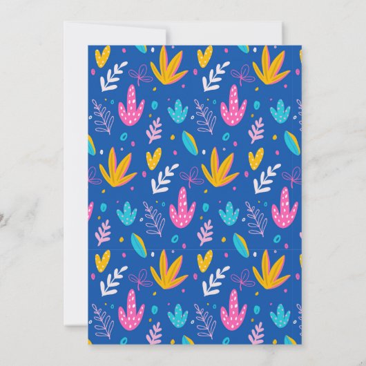 Llama Alpaca Cactus Fiesta Blue Boy Baby shower Kaart (Achterkant)