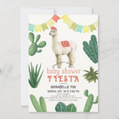Llama Alpaca Cactus Fiesta Meisje Baby shower Kaart (Voorkant)