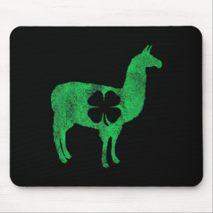 Llama Alpaca Cadeau St. Patrick's Day Shamrock Kru Muismat