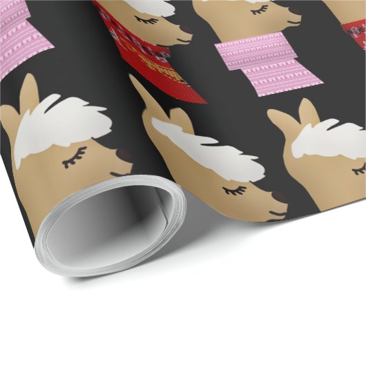 LLAMA ALPACA CHRISTMAS WRAPPINGPAPIER CADEAUPAPIER (Rol Hoek)