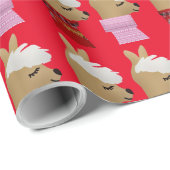 LLAMA ALPACA CHRISTMAS WRAPPINGPAPIER CADEAUPAPIER (Rol Hoek)