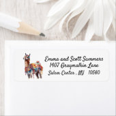 Llama alpaca Dierlijke Adresetiketten Etiket (Insitu)