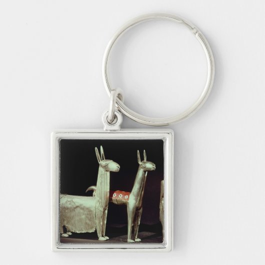 Llama, alpaca en vrouw sleutelhanger (Voorkant)