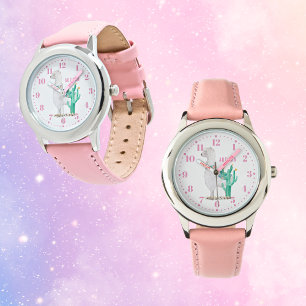 Llama Alpaca gepersonaliseerd aangepaste Kind horl Horloge