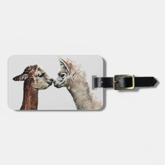 Llama Alpaca-kunst schattig voegt tekst toe Bagagelabel