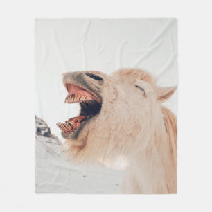 LLAMA ALPACA-LAUGHING VERSNELD FLEECE DEKEN
