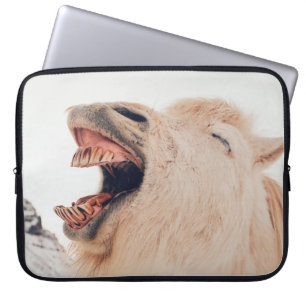 LLAMA ALPACA-LAUGHING VERSNELD LAPTOP SLEEVE
