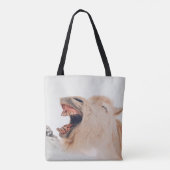 LLAMA ALPACA-LAUGHING VERSNELD TOTE BAG (Achterkant)