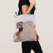 LLAMA ALPACA-LAUGHING VERSNELD TOTE BAG (Dichtbij)
