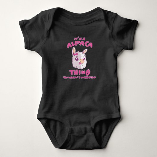 Llama Alpaca Llamas Alpacas Animal Gift Romper (Voorkant)