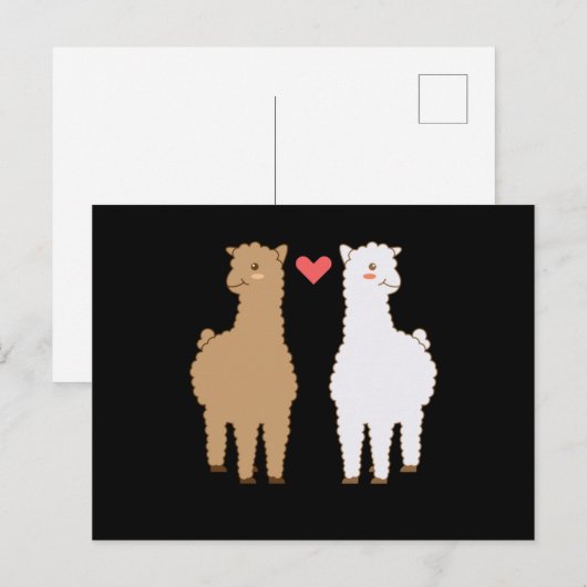 Llama Alpaca Llamas Alpacas Sweet Animal Design Briefkaart (Voorkant / Achterkant)