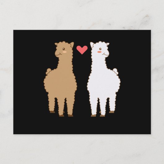 Llama Alpaca Llamas Alpacas Sweet Animal Design Briefkaart (Voorkant)