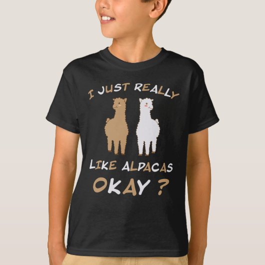 Llama Alpaca Llamas Alpacas Sweet Animal Design T-shirt (Voorkant)