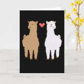 Llama Alpaca Llama's Alpaca's Zoet Dierendesign Kaart (Gele Bloem)