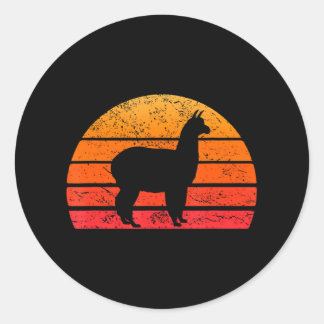 Llama Alpaca Lover Llama Ronde Sticker