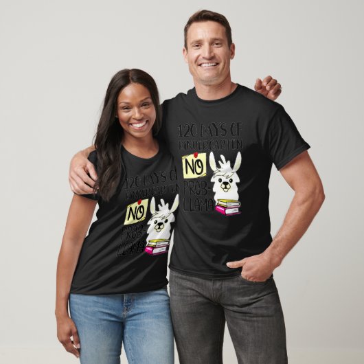 Llama & Alpaca Lovers 120 Days of Kindergarten No  T-shirt (Unisex)