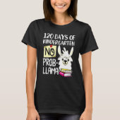 Llama & Alpaca Lovers 120 Days of Kindergarten No  T-shirt (Voorkant)