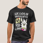 Llama & Alpaca Lovers 120 Days of Kindergarten No T-shirt (Voorkant)