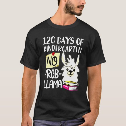 Llama & Alpaca Lovers 120 Days of Kindergarten No T-shirt (Voorkant)