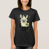 Llama & Alpaca Lovers cute 101 Llamazing Days of s T-shirt (Voorkant)