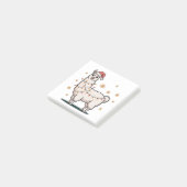 Llama Alpaca Met Kerstman Hoed En Kerstlicht Post-it® Notes (Schuin)