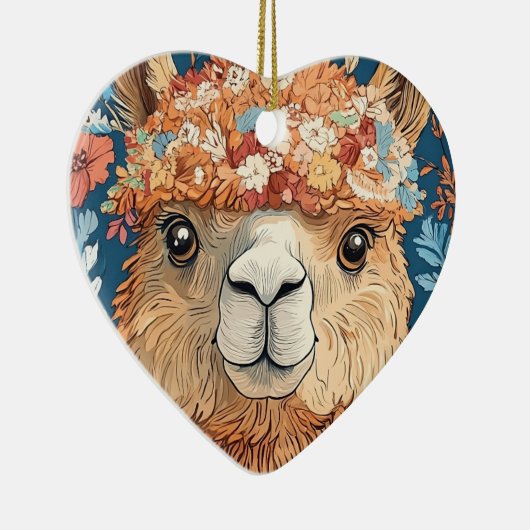 Llama Alpaca op elke leeftijd Keramisch Ornament (Rechts)