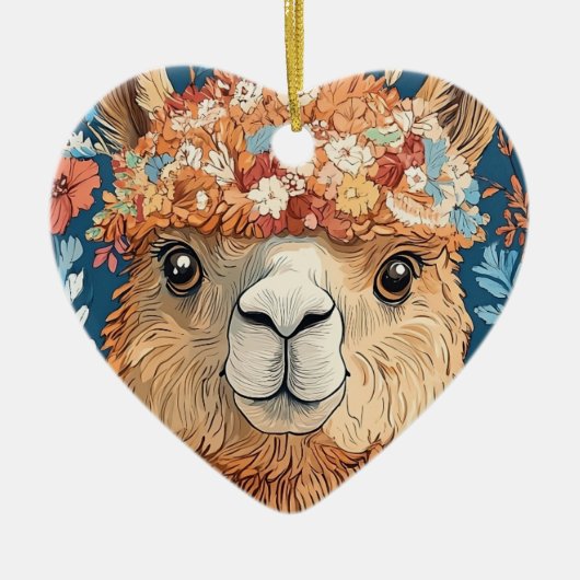 Llama Alpaca op elke leeftijd Keramisch Ornament (Voorkant)