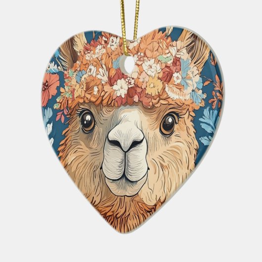 Llama Alpaca op elke leeftijd Keramisch Ornament (Links)